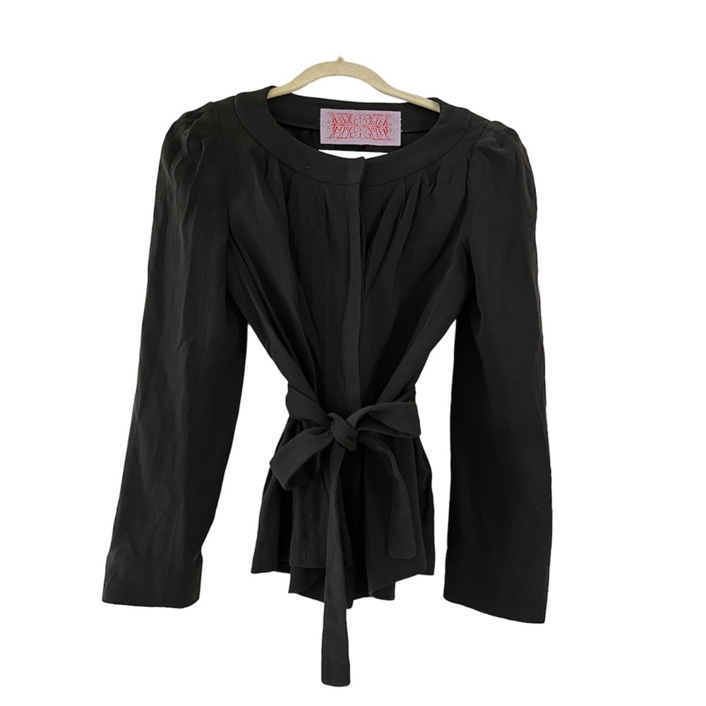 Tuleh Black Belted Blazer Size 4